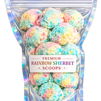 Freeze Dried Rainbow Sherbet Scoops
